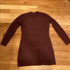 small petite burgundy Abercrombie sweater dress